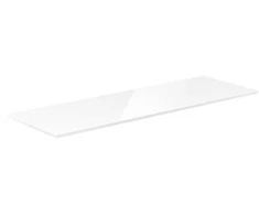 Mexen Uni vonios spintelės stalviršis, 130 cm, Baltas glossy
