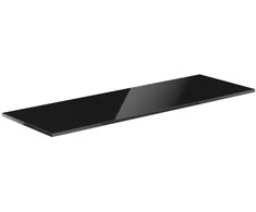Mexen Uni vonios spintelės stalviršis, 140 cm, Juodas glossy