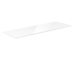 Mexen Uni vonios spintelės stalviršis, 160 cm, Baltas glossy
