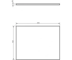 Mexen Uni vonios spintelės stalviršis, 60 cm, Baltas matt