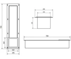 Mexen X-Wall-B potinkinis tualetinio popieriaus dėklas, Inox