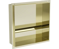 Mexen X-Wall-NR įleidžiama sieninė lentyna 2l, 30x30 cm, Gold