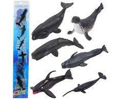 Mini figūrėlių rinkinys Jūriniai žinduoliai, 6-8 cm, 6 vnt.