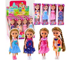 Mini lėlė ilgais plaukais, 15 cm (1 vnt.)