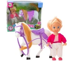 Mini lėlė jojikė su žirgu