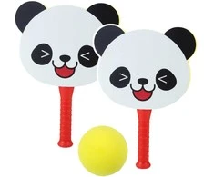 Minkštų rakečių rinkinys vaikams "Panda"