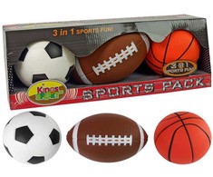 Minkštų sporto kamuolių rinkinys 3in1