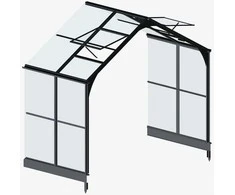 Modulis šiltnamiui PREMIUM Solid PC, 137x278 cm, Juodas