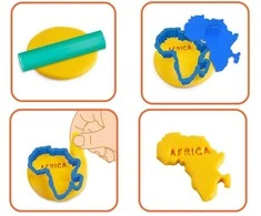 Mokomasis pasaulio žemėlapio plastilino rinkinys