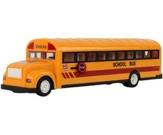 Mokyklinis autobusas su nuotolinio valdymo pultu, geltonas