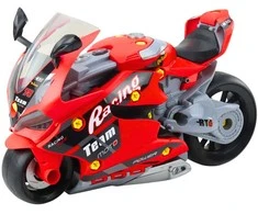 Motociklas 2in1 su įrankiais ir efektais, 43 cm, raudonas
