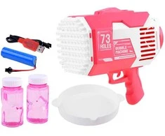 Muilo burbulų pistoletas Bazooka, rožinis