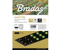 Mulčiavimo folija su skylutėmis Bradas, 1x50 m, juoda