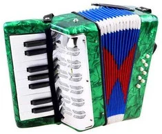 Muzikinis akordeonas vaikams, žalias
