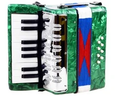 Muzikinis akordeonas vaikams, žalias