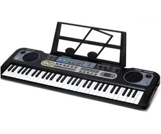 Muzikinis pianinas su mikrofonu