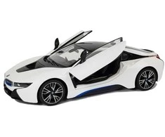 Nuotoliniu būdu valdomas automobilis BMW i8 Rastar, baltas