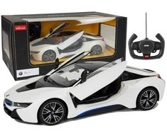 Nuotoliniu būdu valdomas automobilis BMW i8 Rastar, baltas