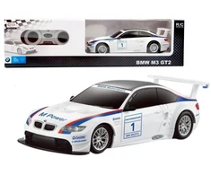 Nuotoliniu būdu valdomas automobilis BMW M3 GT2, baltas
