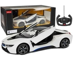 Nuotoliniu būdu valdomas automobilis BMW i8 Rastar, baltas