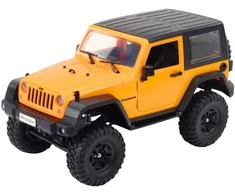 Nuotoliniu būdu valdomas automobilis Jeep Wrangler, oranžinis