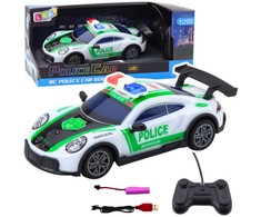 Nuotoliniu būdu valdomas drift policijos automobilis su LED apšvietimu