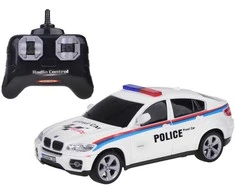 Nuotoliniu būdu valdomas policijos automobilis BMW X6, baltas