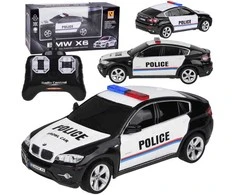 Nuotoliniu būdu valdomas policijos automobilis BMW X6, juodas