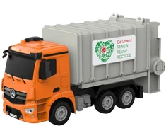 Nuotoliniu būdu valdomas šiukšliavežis "Mercedes-Benz Antos", oranžinis
