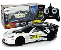 Nuotoliniu būdu valdomas sportinis automobilis Corvette C6.R, 2.4 G, 1:24, baltas