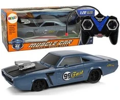 Nuotoliniu būdu valdomas sportinis Muscle Car automobilis 1:20, pilkas