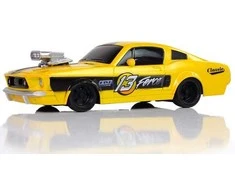 Nuotoliniu būdu valdomas sportinis Muscle Car automobilis 1:20, geltonas