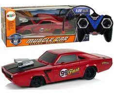 Nuotoliniu būdu valdomas sportinis Muscle Car automobilis 1:20, raudonas