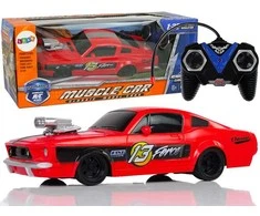 Nuotoliniu būdu valdomas sportinis Muscle Car automobilis 1:20, raudonas