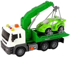 Pagalbos kelyje automobilis su šviesos ir garso efektais, 1:16, žalias