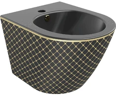 Pakabinama bidė Mexen Lena, Juodas matt/Gold pattern