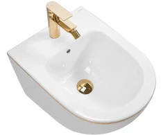 Pakabinama bidė Rea Carlo Mini, Baltas/Gold Edge
