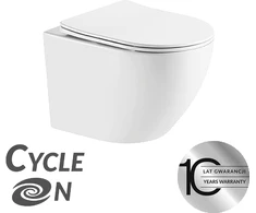 Pakabinamas klozetas Laveo Desna CycleOn 2.0 Rimless su lėtai nusileidžiančiu dangčiu
