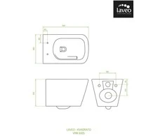 Pakabinamas klozetas Laveo Kvadrato CycleOn 2.0 Rimless su lėtai nusileidžiančiu dangčiu