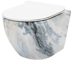 Pakabinamas klozetas Rea Carlos Slim Rimless, Granit Shiny