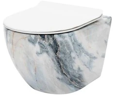 Pakabinamas klozetas Rea Carlos Slim Rimless, Granit Shiny