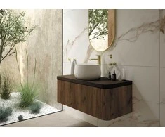 Pakabinamas veidrodis su rėmu Deante Silia ADI_R851, Brushed Gold