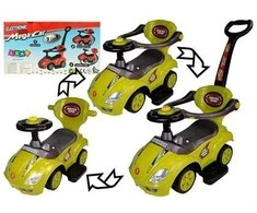 Paspiriama mašinėlė-stumdukas Mega Car 3in1, geltona