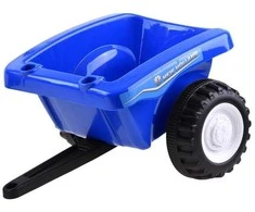 Paspiriamas traktorius su priekaba New Holland, mėlynas