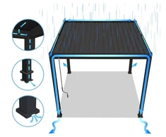 Pavėsinė Pergola DELUXE 3,6x5,3 Anthracite