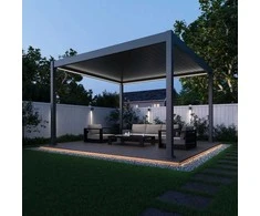 Pavėsinė Pergola DELUXE AUTOMATIC 3.6x4 su LED, Anthracite