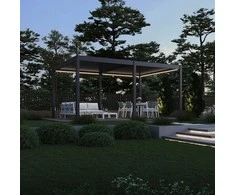 Pavėsinė Pergola DELUXE AUTOMATIC 3.6x5.3 su LED, Anthracite