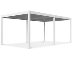 Pavėsinė Pergola DELUXE AUTOMATIC 3.6x6 su LED, Baltas