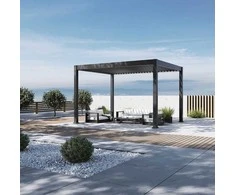 Pavėsinė Pergola DELUXE PRO AUTOMATIC 3x4 su LED, Anthracite