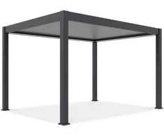 Pavėsinė Pergola DELUXE PRO AUTOMATIC 3x4 su LED, Anthracite/Light Pilkas